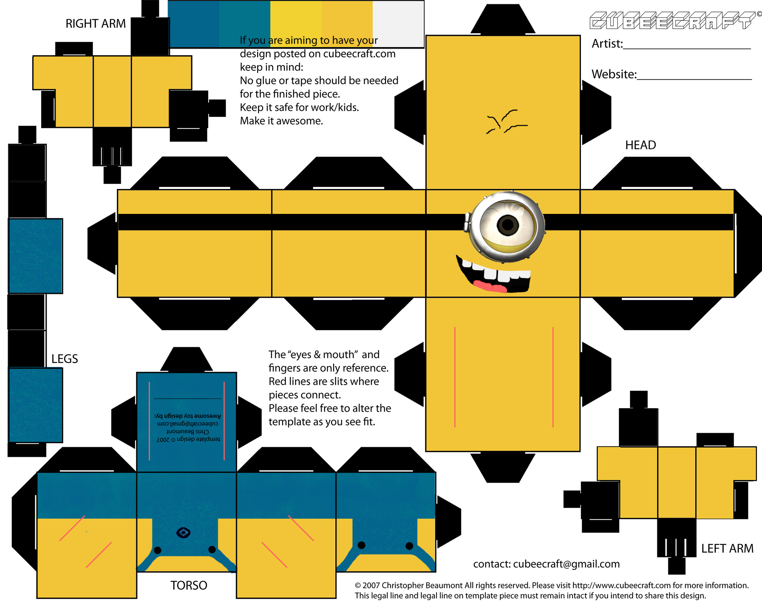 printable free Permanently Moved papercraft 301